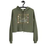 Rebel Reader Crop Hoodie Gold Logo