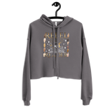 Rebel Reader Crop Hoodie Gold Logo