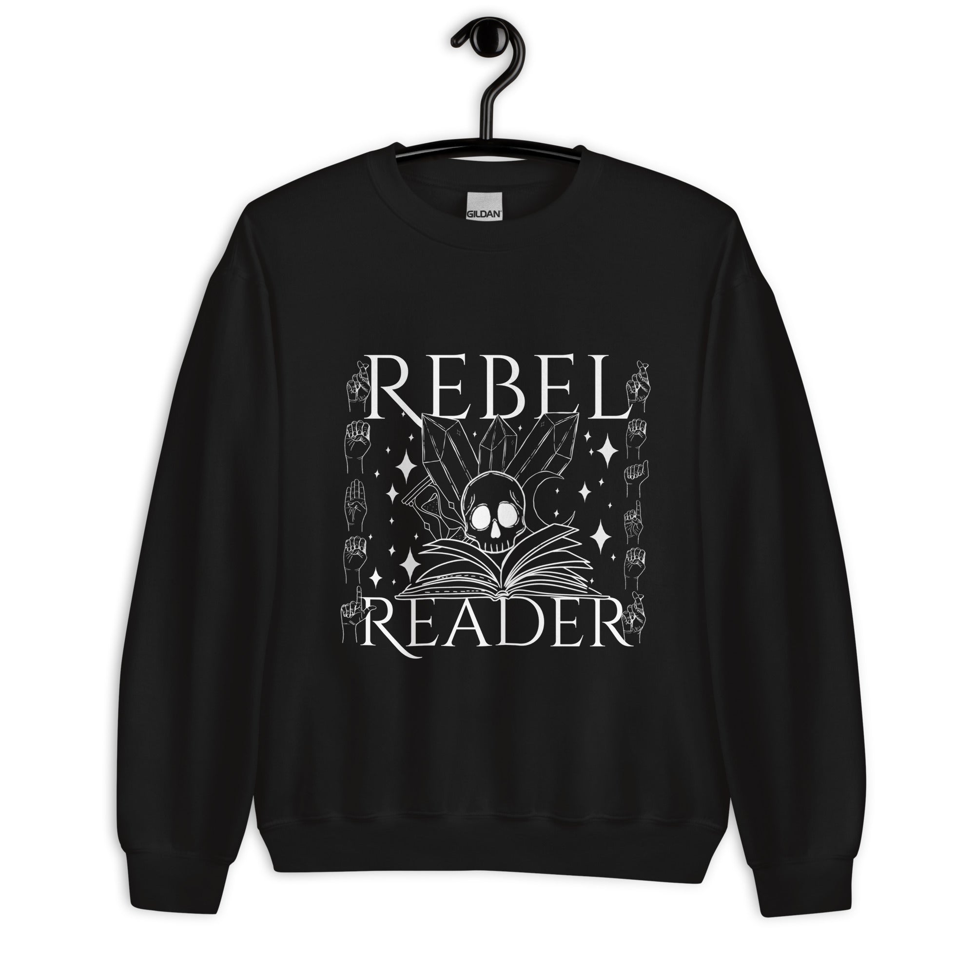 Rebel Reader Unisex Sweatshirt White Logo