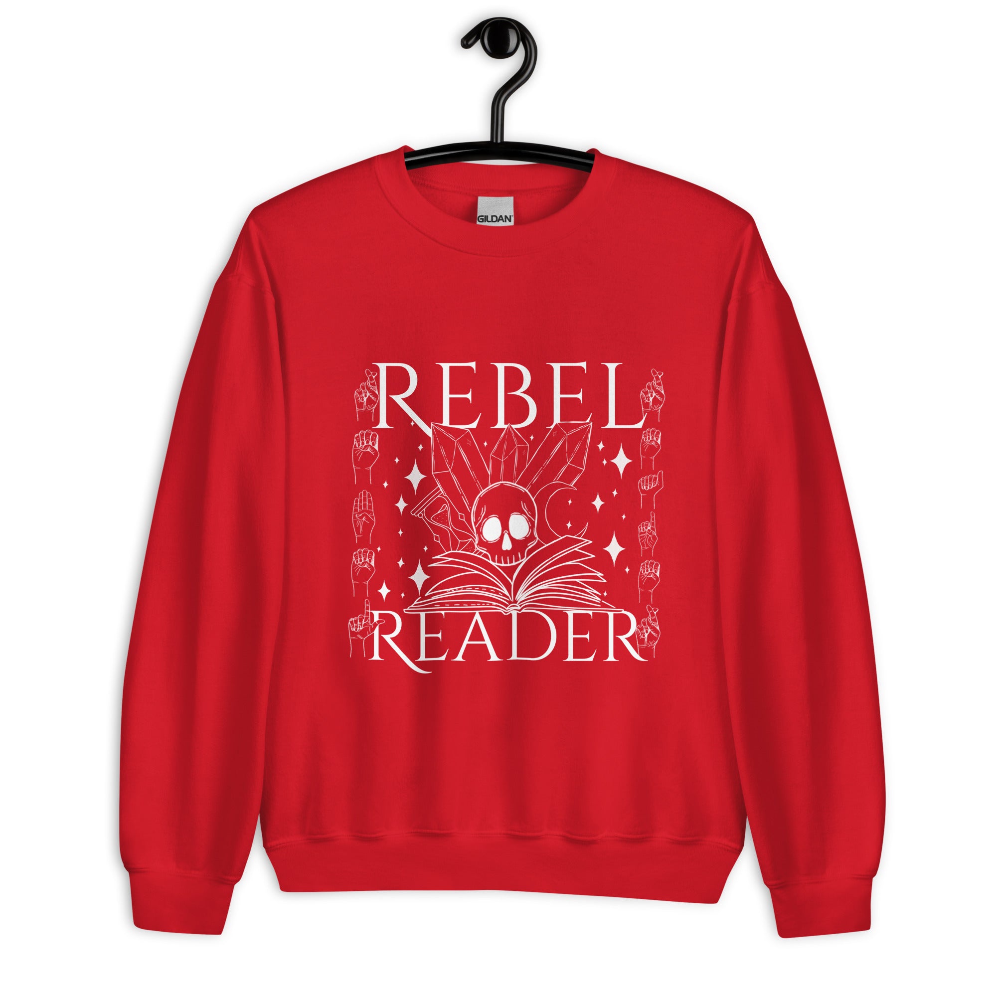 Rebel Reader Unisex Sweatshirt White Logo