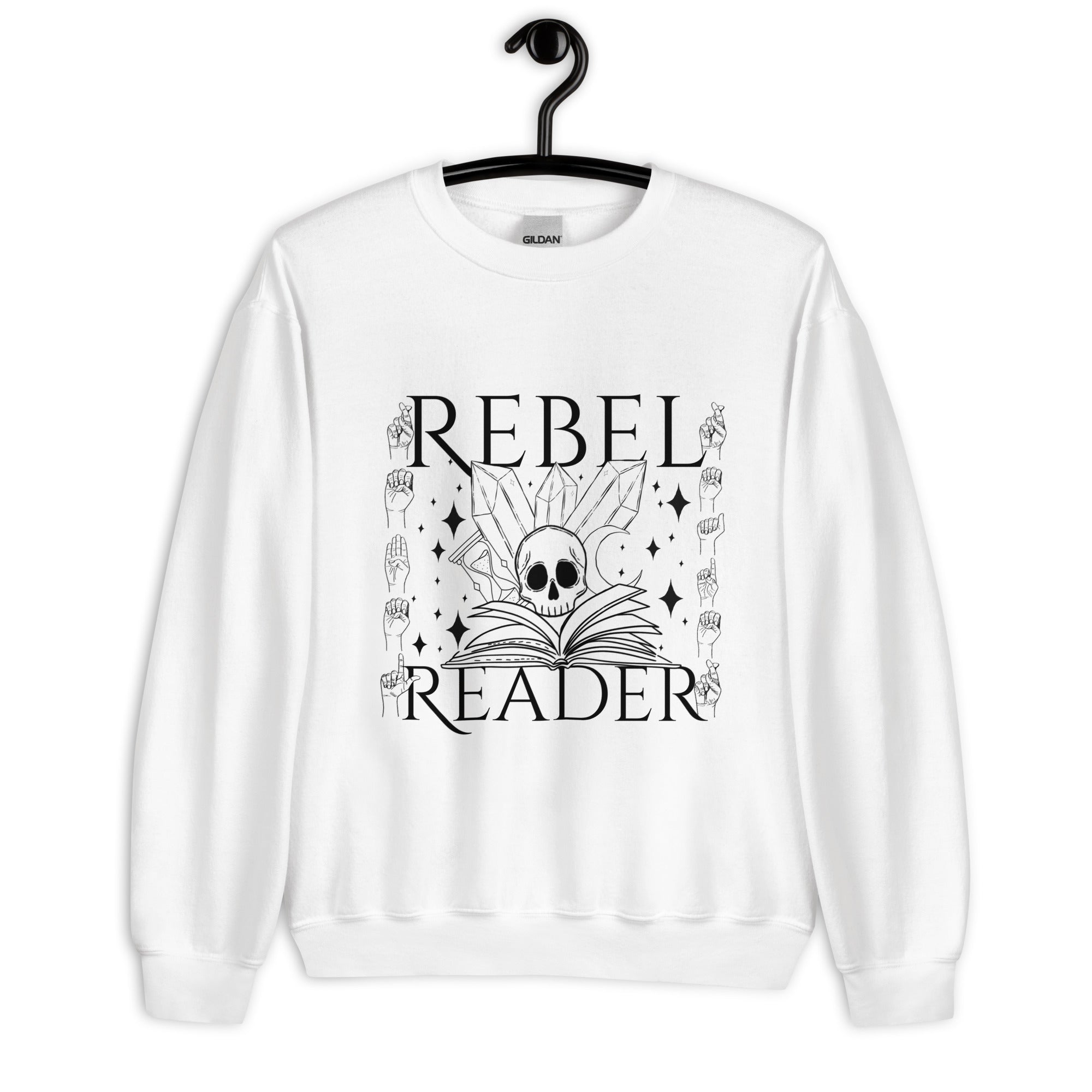 Rebel Reader Unisex Sweatshirt Black Logo