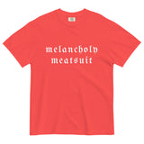 Neri Quote "Melancholy Meatsuit" Comfort Colors Short-Sleeve - White Logo