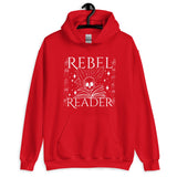 Rebel Reader Unisex Hoodie White Logo