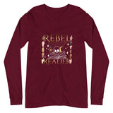 Rebel Reader Unisex Long Sleeve Tee Gold Logo