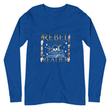 Rebel Reader Unisex Long Sleeve Tee Gold Logo