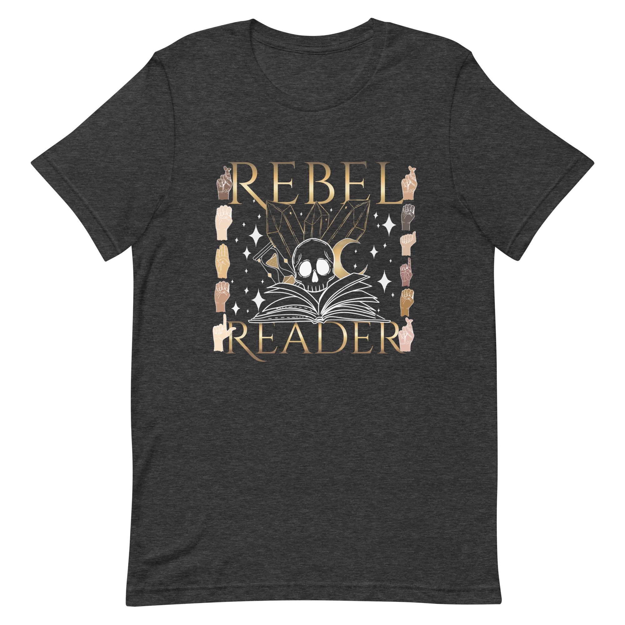 Rebel Reader Unisex T-Shirt - Gold Logo