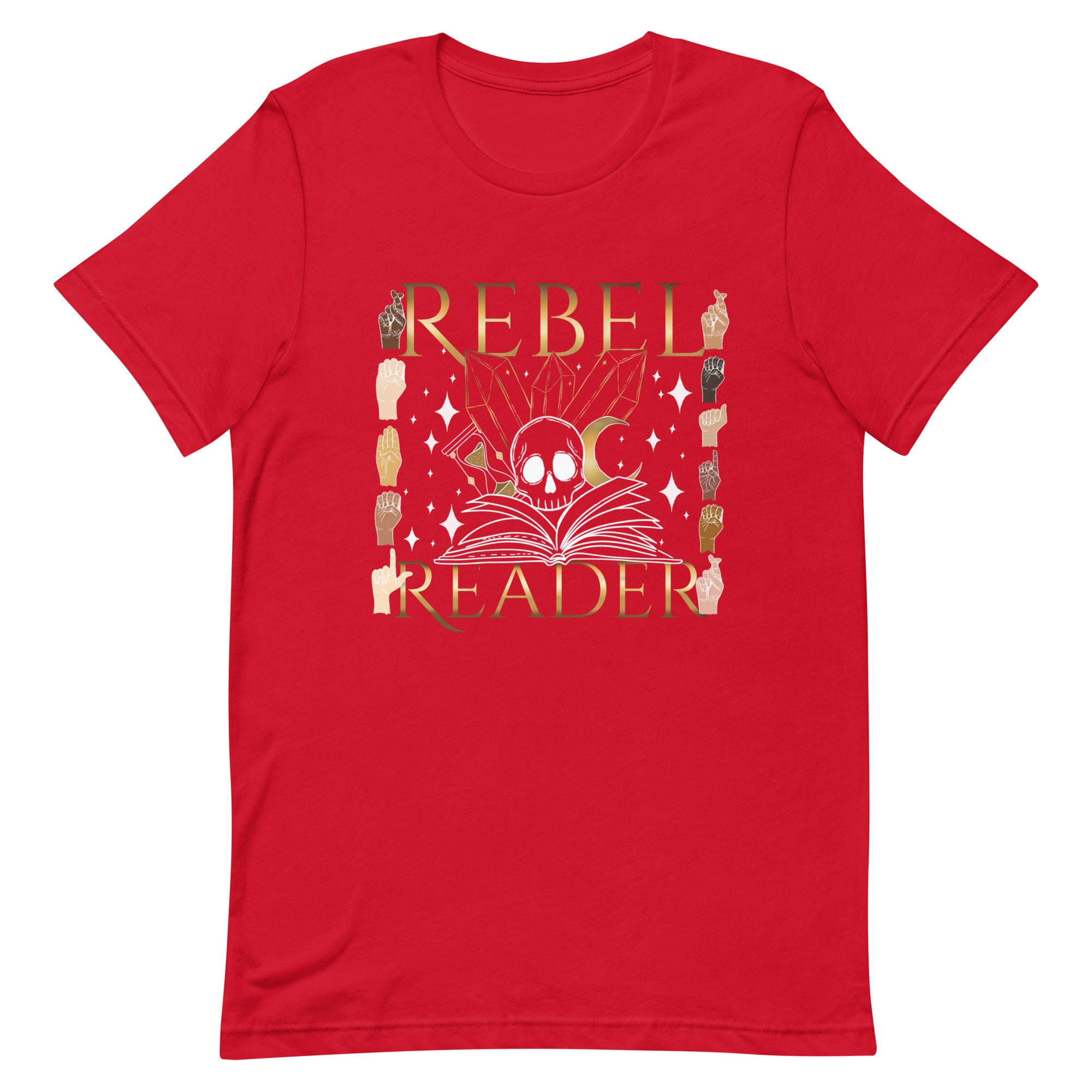 Rebel Reader Unisex T-Shirt - Gold Logo