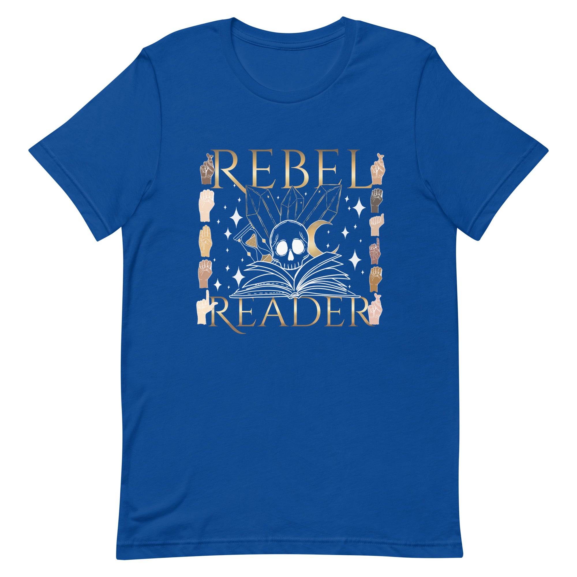 Rebel Reader Unisex T-Shirt - Gold Logo